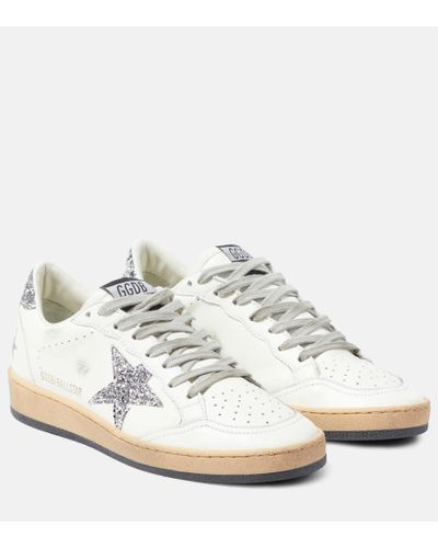 Golden Goose Ball Star Leather Sneakers - White