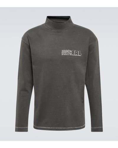 ERL Bedrucktes T-Shirt aus Baumwoll-Jersey - Grau