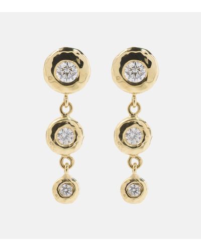 Octavia Elizabeth Nesting Gem 18kt Gold Drop Earrings With Diamonds - Metallic