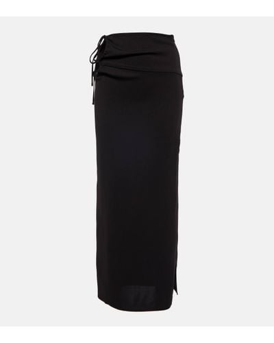 Christopher Esber Wraparound Crepe Maxi Skirt - Black