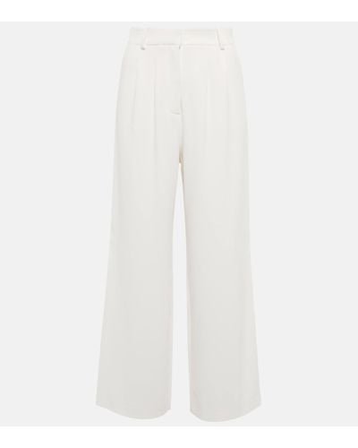Etro Pleated High-rise Cropped Trousers - White