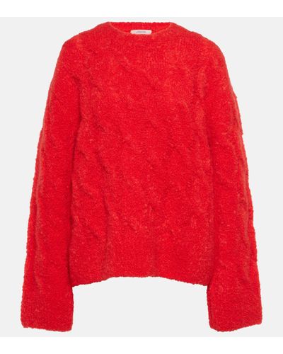 Dorothee Schumacher Fluffy Touch Cable-knit Jumper - Red