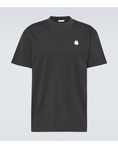 Moncler Genius X Palm Angels camiseta de jersey de algodon - Negro