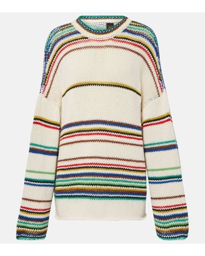 Loewe Striped Cotton-blend Jumper - Multicolour