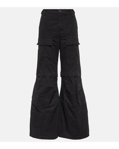 Balenciaga Pantalones cargo de algodon - Negro
