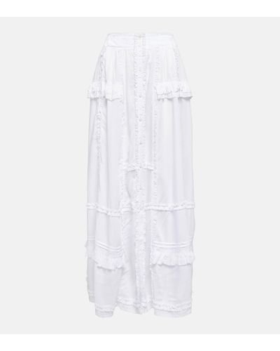 Poupette Amanda Ruffle-trimmed Maxi Skirt - White