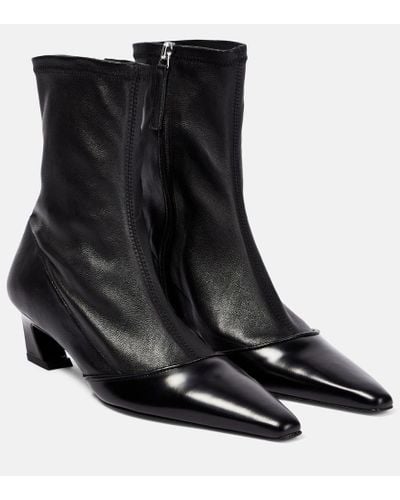 Acne Studios Bano Leather Ankle Boots - Black