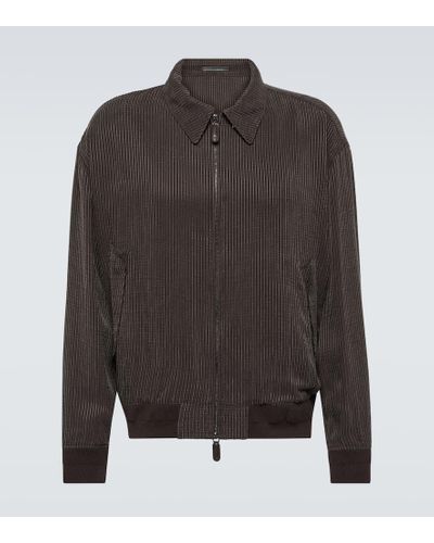 Giorgio Armani Bomberjacke aus Cord - Grau