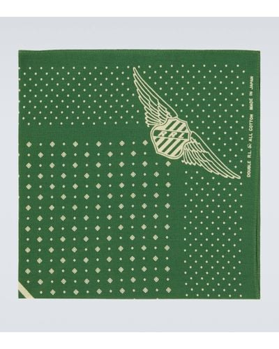 RRL Bolton Printed Cotton Pocket Square - Green