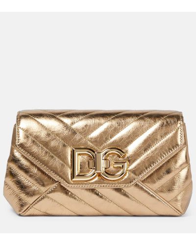 Dolce & Gabbana Borsa a spalla Lop Small in pelle metallizzata - Metallizzato
