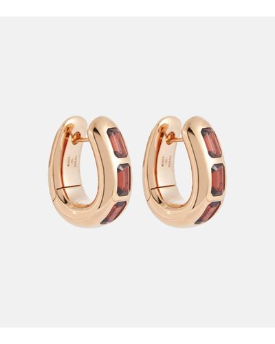 Pomellato Iconica 18kt Rose Gold Earrings With Pyrope Garnets - Pink