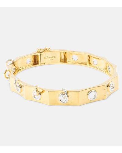 Rainbow K Bracelet Eyet en or jaune et blanc 14 ct et diamants - Métallisé