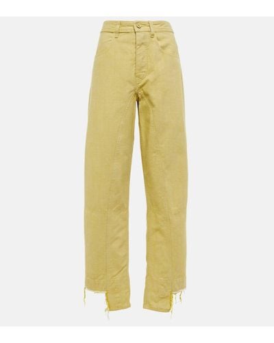 Jil Sander High-rise Wide-leg Denim Jeans - Yellow