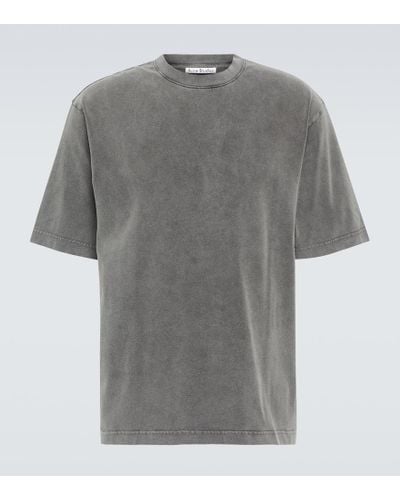 Acne Studios Camiseta de algodon adornada - Gris