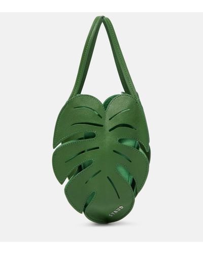 STAUD Palm Mini Leather Tote Bag - Green