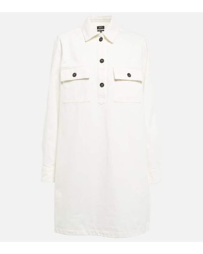 A.P.C. Mai Cotton Minidress - White