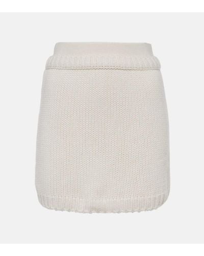 Lisa Yang Minifalda Lovi de cachemir de tiro alto - Blanco