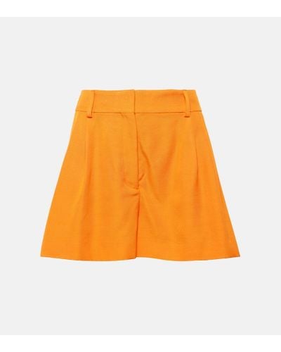 Stella McCartney High-Rise Shorts - Orange