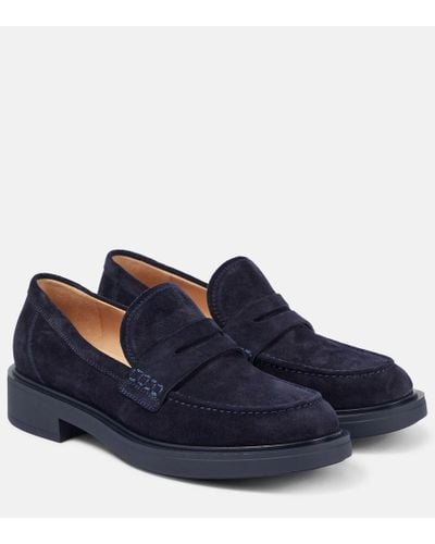 Gianvito Rossi Harris Suede Loafers - Blue