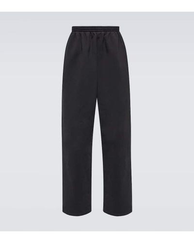 Balenciaga Pantalones Large Baggy de algodon - Negro