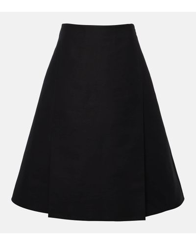 Marni Jupe midi en coton - Noir