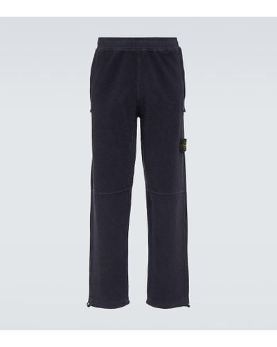 Stone Island Pantaloni sportivi cargo in misto cotone - Blu