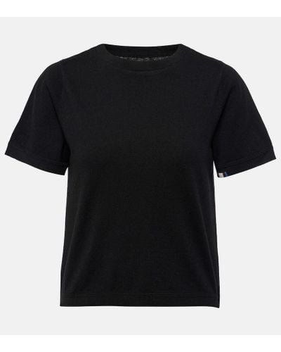 Extreme Cashmere T-Shirt Tina aus Baumwolle und Kaschmir - Schwarz