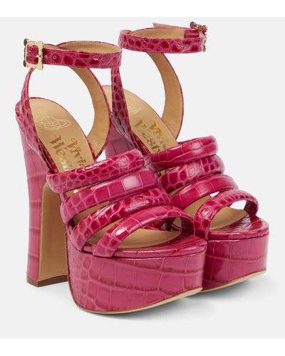 Vivienne Westwood Britney Platform Leather Sandals - Pink