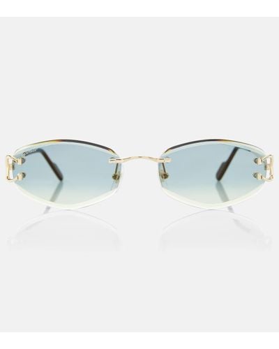 Cartier Signature C Oval Sunglasses - Blue