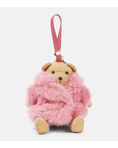 Max Mara Teak Bear Bag Charm - Pink