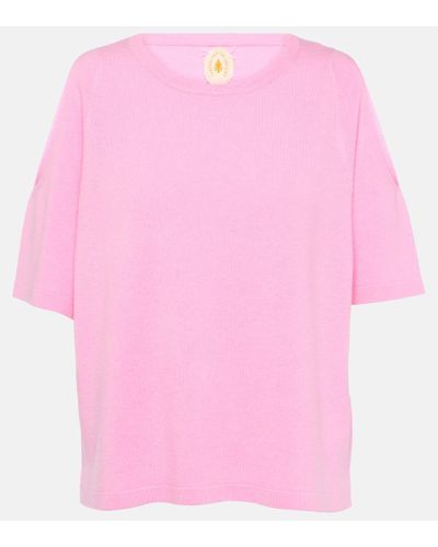 Jardin Des Orangers Cutout Wool And Cashmere Top - Pink