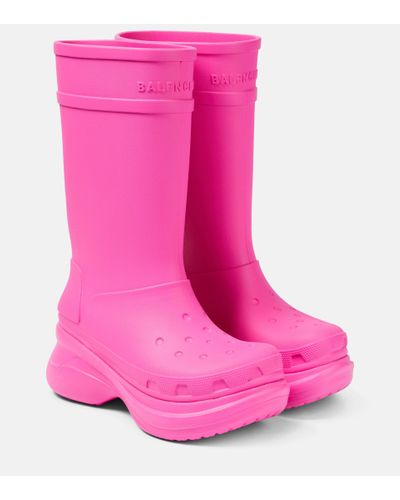Balenciaga X CrocsTM botas de goma - Rosa