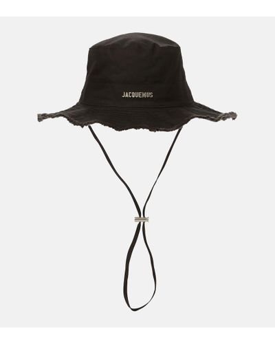 Jacquemus Le Bob Artichaut Cotton-twill Sun Hat - Black