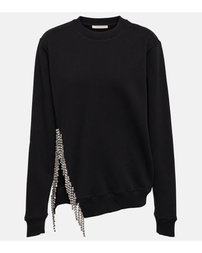 Christopher Kane Embellished Side-slit Sweatshirt - Black