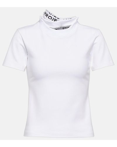 Y. Project T-Shirt aus Baumwoll-Jersey - Weiß