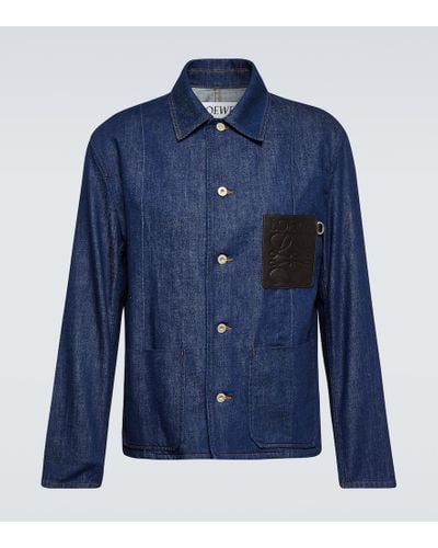 Loewe Giacca di jeans Anagram - Blu