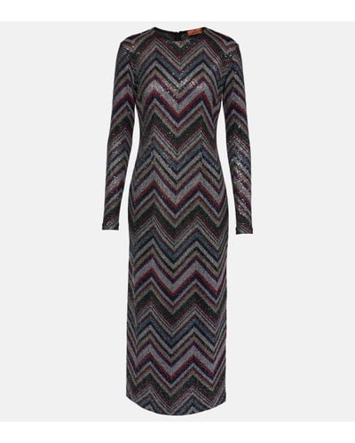 Missoni Robe midi a sequins - Noir