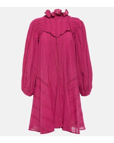 Isabel Marant Minikleid Isma aus einem Baumwollgemisch - Pink