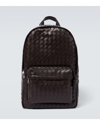 Bottega Veneta Avenue Leather Backpack - Black