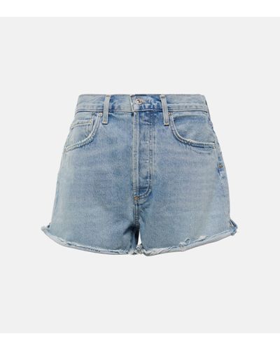 Citizens of Humanity Marlow Mid-rise Denim Shorts - Blue