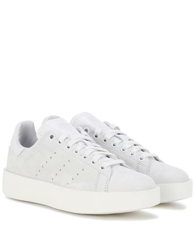 stan smith bold black suede