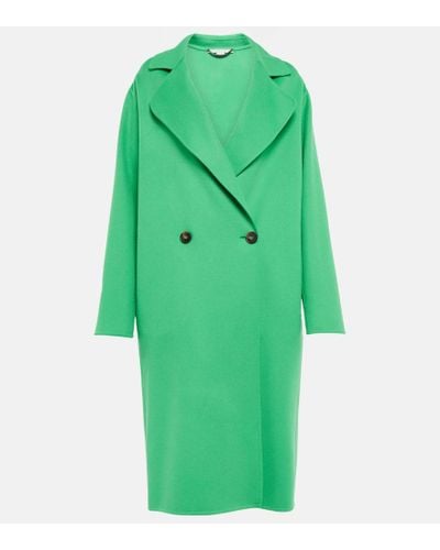 Stella McCartney Double-breasted Wool Coat - Green