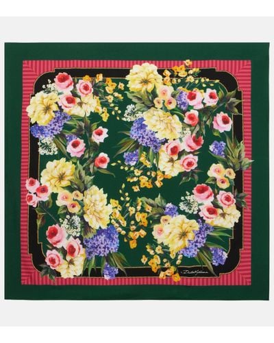 Dolce & Gabbana Garden- Twill Scarf (90 X 90) - Multicolour