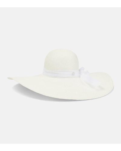 Maison Michel Bridal Blanche Summer Hat - White