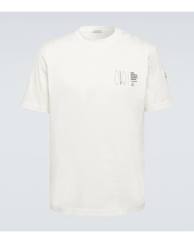 Moncler T-shirt in jersey di cotone - Bianco