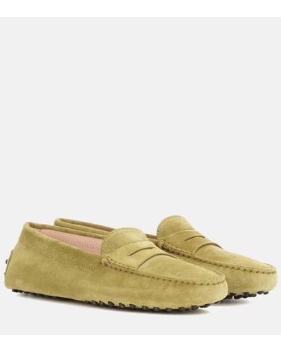 Tod's Gommino Suede Driving Shoes - Yellow