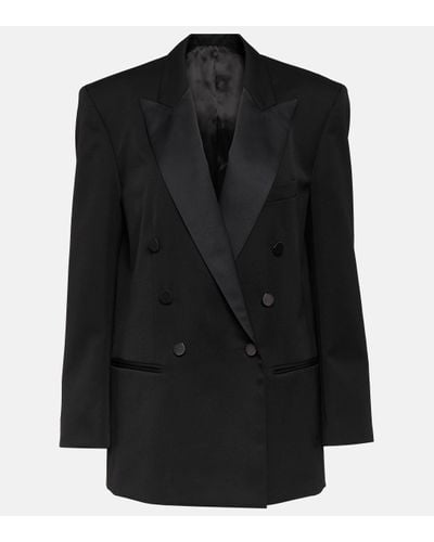 Isabel Marant Peagan Satin-trimmed Wool Tuxedo Jacket - Black