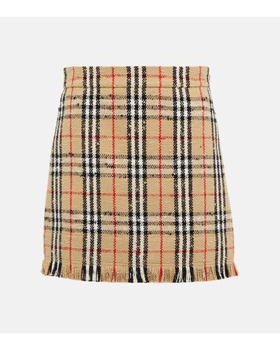 Burberry Minifalda Vintage Check de punto boucle - Neutro