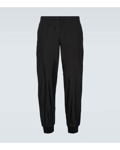 Prada Pantalones deportivos de mezcla de seda - Negro
