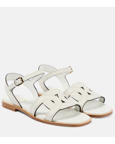 Tod's Sandalias Catena de piel - Blanco